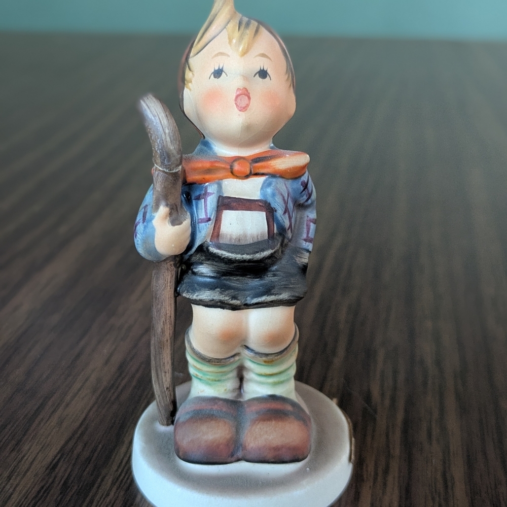 Goebel Figurine with Blue and Brown Details